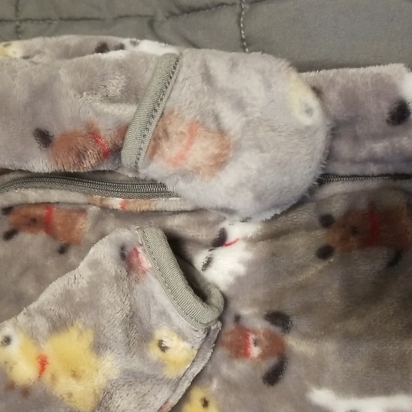 Baby Grand Fleece Footed PJs with Hood - Picture 3 of 4